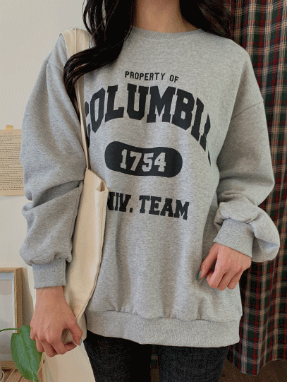 [3color/기모] 컬럼 맨투맨 티셔츠 (44-88)
